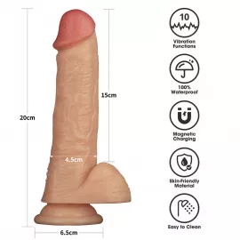Реалистичный вибратор - Vibrating Power Basics Cock 8 - 11