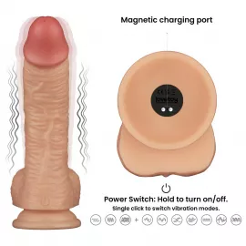 Реалистичный вибратор - Vibrating Power Basics Cock 8.5 - 2