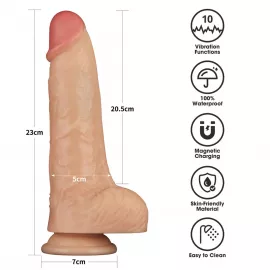 Реалистичный вибратор - Vibrating Power Basics Cock 9 - 2
