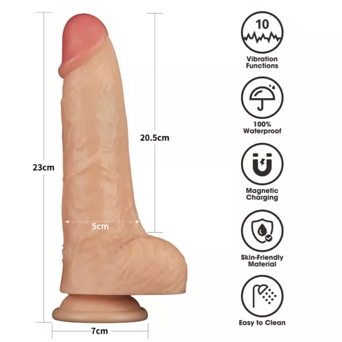 Реалистичный вибратор - Vibrating Power Basics Cock 9