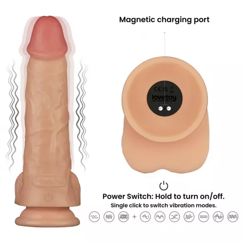 Реалистичный вибратор - Vibrating Power Basics Cock 9