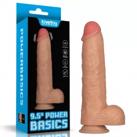 Реалистичный вибратор - Vibrating Power Basics Cock 9.5 - 1