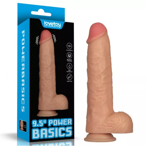 Реалистичный вибратор - Vibrating Power Basics Cock 9.5