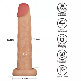 Реалистичный вибратор - Vibrating Power Basics Cock 10 - 11