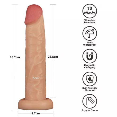 Реалистичный вибратор - Vibrating Power Basics Cock 10