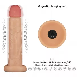 Реалистичный вибратор - Vibrating Power Basics Cock 10 - 3