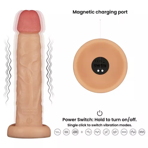 Реалистичный вибратор - Vibrating Power Basics Cock 10