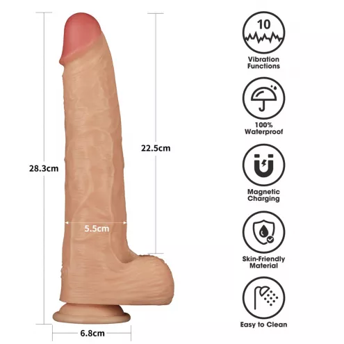 Реалистичный вибратор - Vibrating Power Basics Cock 11
