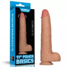 Реалистичный вибратор - Vibrating Power Basics Cock 11 - 1