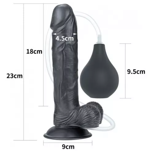 Фалоімітатор - Squirt Extreme Dildo 9 Black
