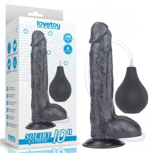 Фалоімітатор - Squirt Extreme Dildo 10 Black