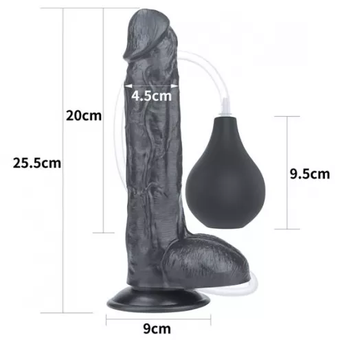 Фалоімітатор - Squirt Extreme Dildo 10 Black