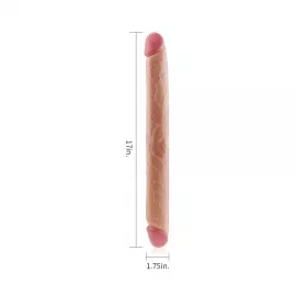 Двосторонній фалоімітатор - King-Sized Realistic Slim Ultra Double Dildo 17 - 5
