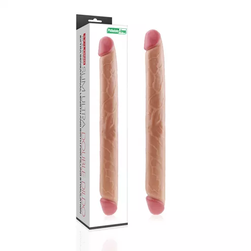 Двосторонній фалоімітатор - King-Sized Realistic Slim Ultra Double Dildo 17