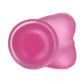 Фаллоимитатор с мошонкой - Jelly Studs Crystal Dildo Medium 7 Pink - 5