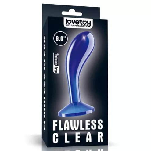 Анальная пробка - Flawless Clear Prostate Plug 6 Blue