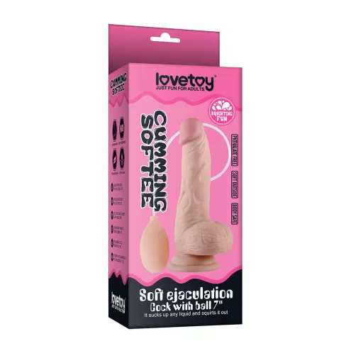 Фаллоимитатор - Soft Ejaculation Cock With Ball 8