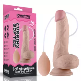 Фаллоимитатор - Soft Ejaculation Cock With Ball 8 - 1
