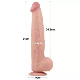 Фаллоимитатор - Sliding-Skin Dual Layer Dong 13.5 Flesh - 2