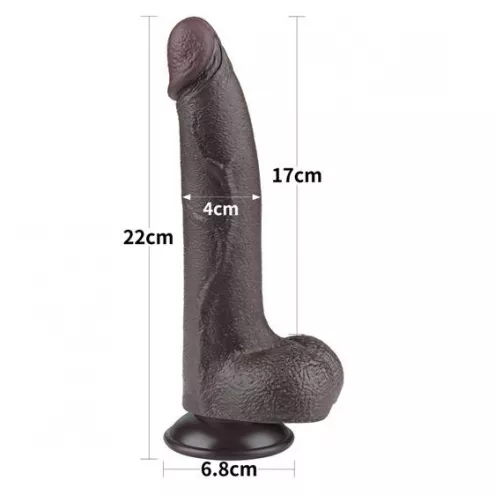 Фаллоимитатор - Sliding-Skin Dual Layer Dong 8.5 Black 1