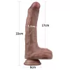 Фалоімітатор - Dual-Layered Silicone Cock 8.5 Brown 3