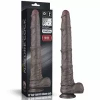 Фаллоимитатор - Dual Layered Bendable Silicone Cock XXL 16 Black