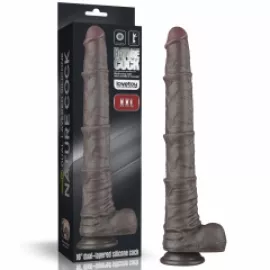 Фаллоимитатор - Dual Layered Bendable Silicone Cock XXL 16 Black - 1
