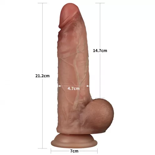 Фаллоимитатор - Sliding Skin Pro Dual Layer Silicone Dong 8.5 Flesh 1