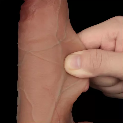Фаллоимитатор - Sliding Skin Pro Dual Layer Silicone Dong 8.5 Flesh 1