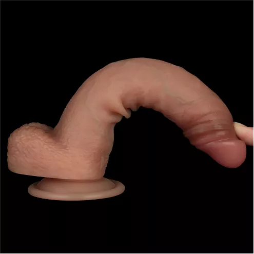 Фаллоимитатор - Sliding Skin Pro Dual Layer Silicone Dong 8.5 Flesh 2