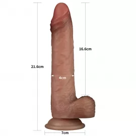 Фаллоимитатор - Sliding Skin Pro Dual Layer Silicone Dong 8.5 Flesh 2 - 2