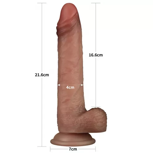 Фаллоимитатор - Sliding Skin Pro Dual Layer Silicone Dong 8.5 Flesh 2