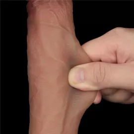 Фаллоимитатор - Sliding Skin Pro Dual Layer Silicone Dong 9 Flesh - 11