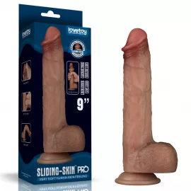 Фаллоимитатор - Sliding Skin Pro Dual Layer Silicone Dong 9 Flesh - 1