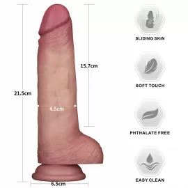 Фаллоимитатор - Sliding Skin Pro II Dual Layer Silicone Dong 8.5 Flesh - 3