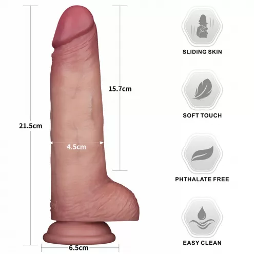 Фаллоимитатор - Sliding Skin Pro II Dual Layer Silicone Dong 8.5 Flesh