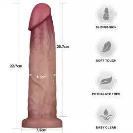 Фаллоимитатор - Sliding Skin Pro II Dual Layer Silicone Dong 9 Flesh - 10
