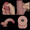 Реалистичный вибратор - Vibrating Sliding Skin Pro II Dual Layer Silicone Dong 8 Flesh
