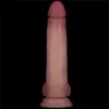 Реалистичный вибратор - Vibrating Sliding Skin Pro II Dual Layer Silicone Dong 8.5 Flesh
