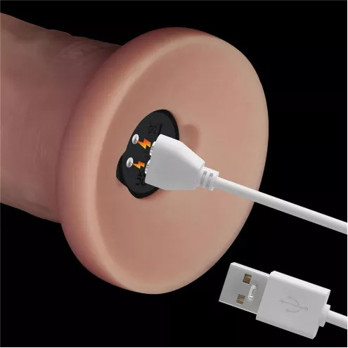 Реалистичный вибратор - Vibrating Sliding Skin Pro II Dual Layer Silicone Dong 9 Flesh