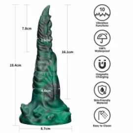 Вібростимулятор - Double-Claw Vibrating Silicone Dildo Savage Charm - 5