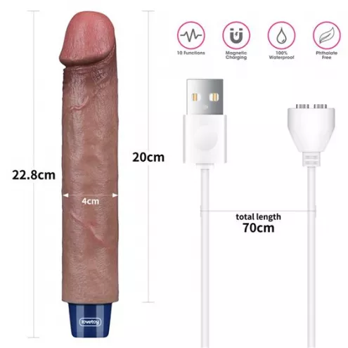 Вибратор - Real Softee Rechargeable Silicone Vibrating Dildo 9