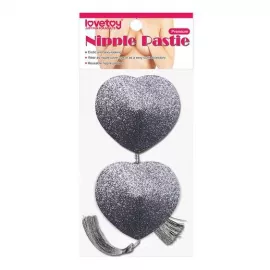 Пестіси - Reusable Glitter Heart Tassel Nipple Pasties - 1