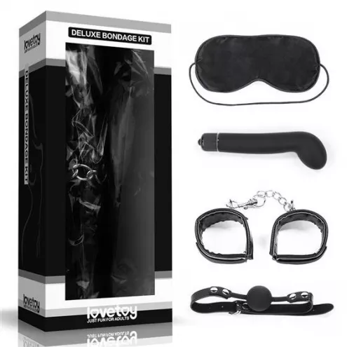 Набор БДСМ – Deluxe Bondage Kit (маска, вибратор, наручники, кляп)