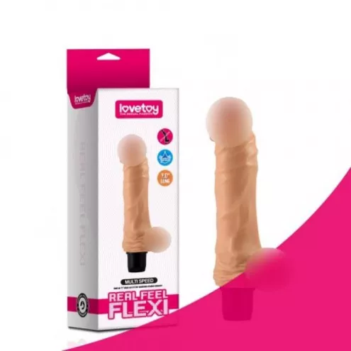 Вібратор реалістичний із мошонкою Love Toy