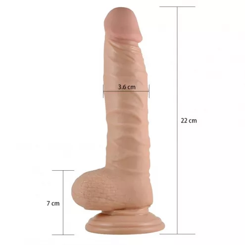 Фаллоимитатор с мошонкой - Real Extreme Dildo 8.5