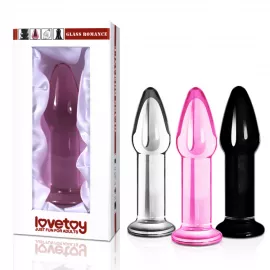 Анальная пробка – Glass Romance 5 Black - 2