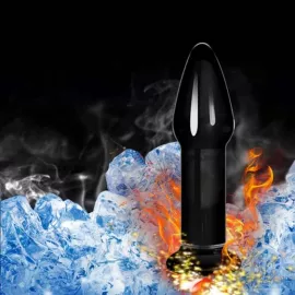 Анальная пробка – Glass Romance 5 Black - 1