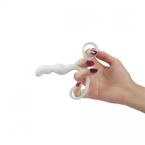 Масажер простати Anal Indulgence Collection Ultimate Silicone P-Spot Teaser White