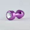 Анальная пробка - Heavy Metal Anal Plug Rosebud Aluminium Purple